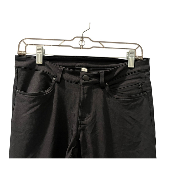 Lululemon Black Chino Pants Women's Size 6 Casual Zip Fly Work Skinny 28x30 - Picture 2 of 6